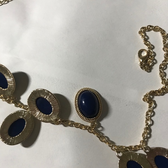 Deep πΉπΈ blue πΉπΈ gold πΈπΉ statement neckless - Picture 6 of 8